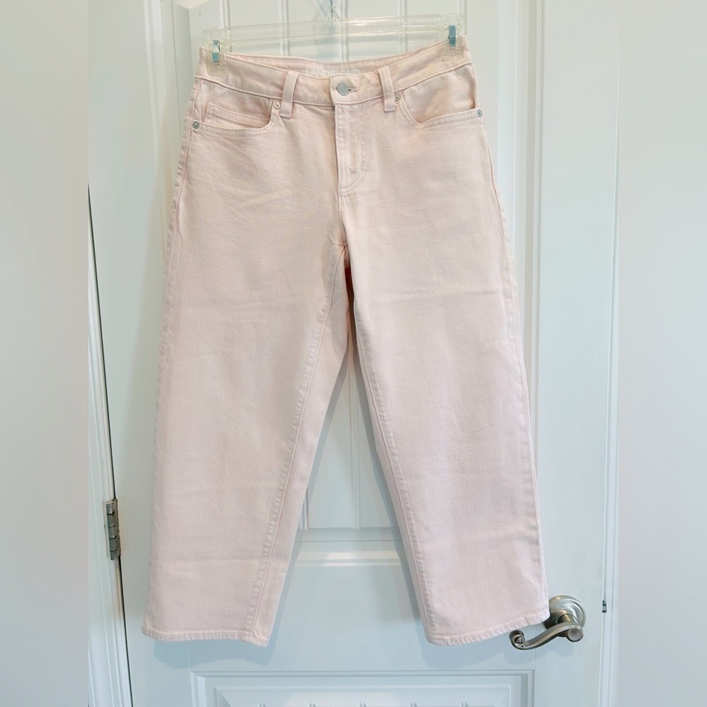 Lands' End Pink Denim Wide Leg